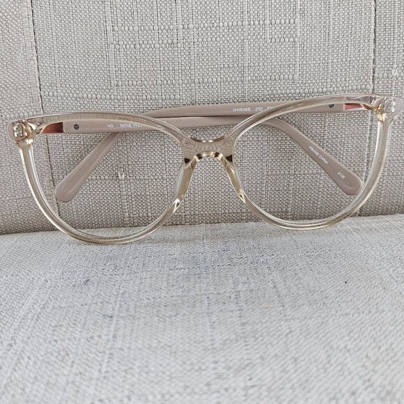 Nine West Eyeglasses Frames NW646S 250 Clear Nude Cat Eye Full Rim 57-17-140 - Picture 1 of 16